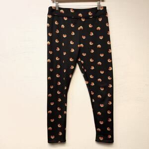 Serra Leggings Size L Fleece Lined Rainbow Hearts Cozy Comfy Lounge Soft Heart